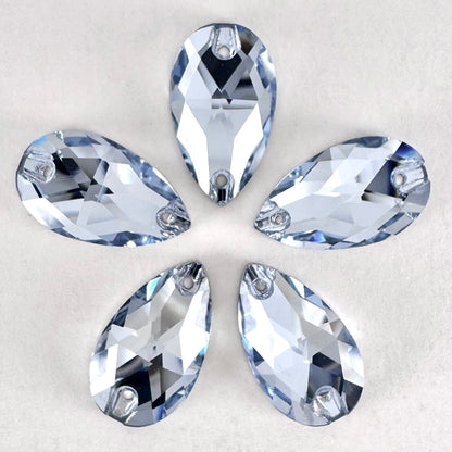 Steel Blue Glass Teardrop