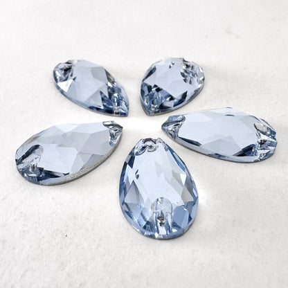 Steel Blue Glass Teardrop