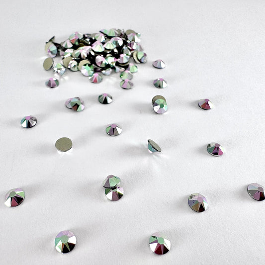 Apricus Metallic Pink Green Rhinestone