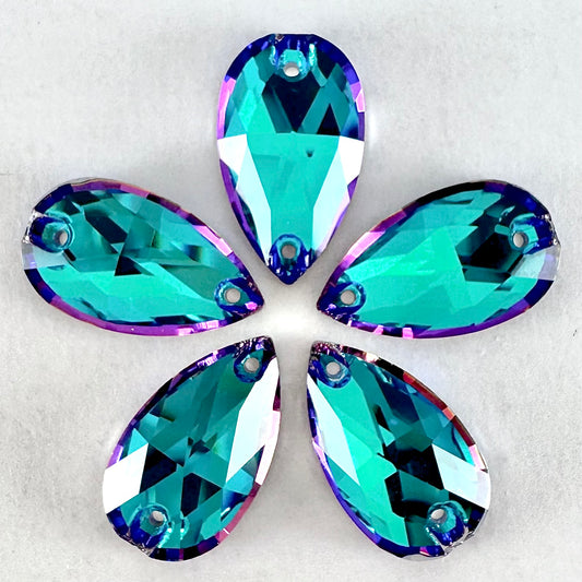 Malachite Glass Teardrop