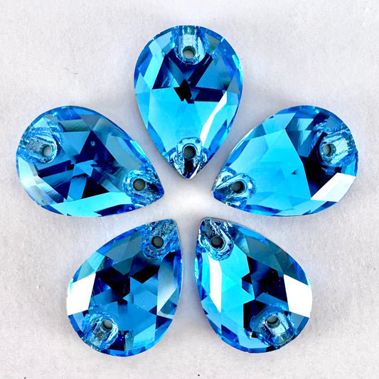 Aquamarine Glass Teardrop