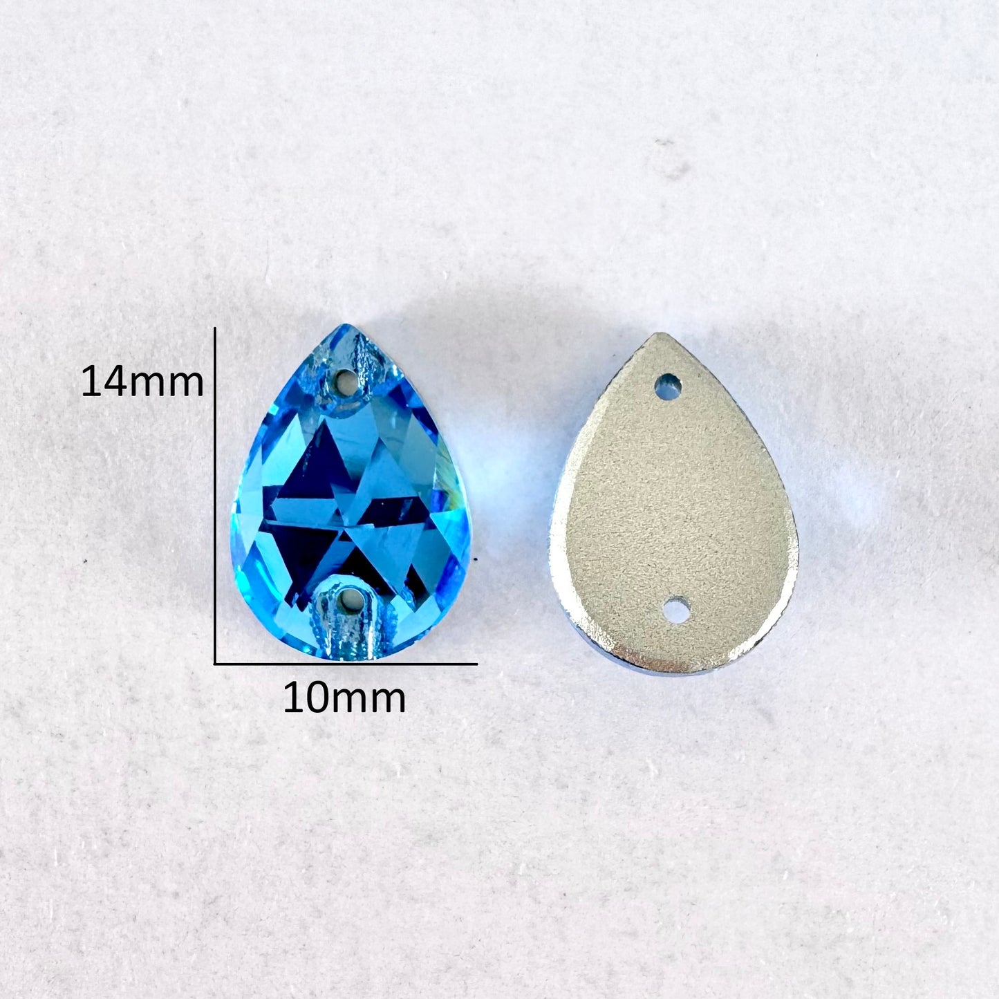 Aquamarine Glass Teardrop