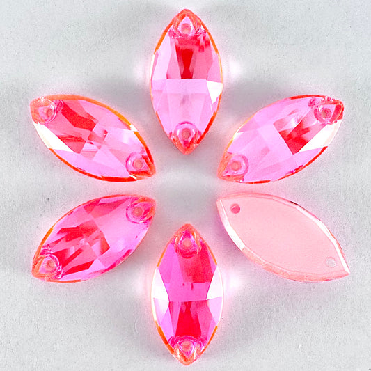 Electric Hyacinth DeLite Glass Navette