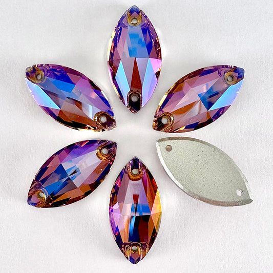Smoked Topaz MO Glass Navette
