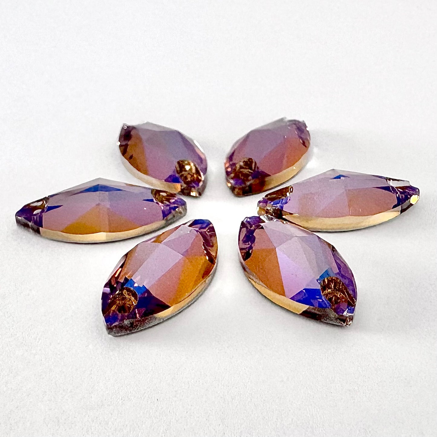 Smoked Topaz MO Glass Navette