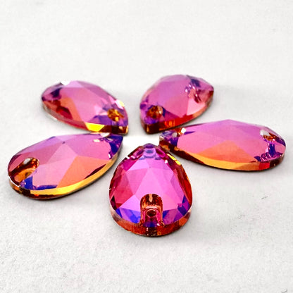 Fuchsia MO Glass Teardrop