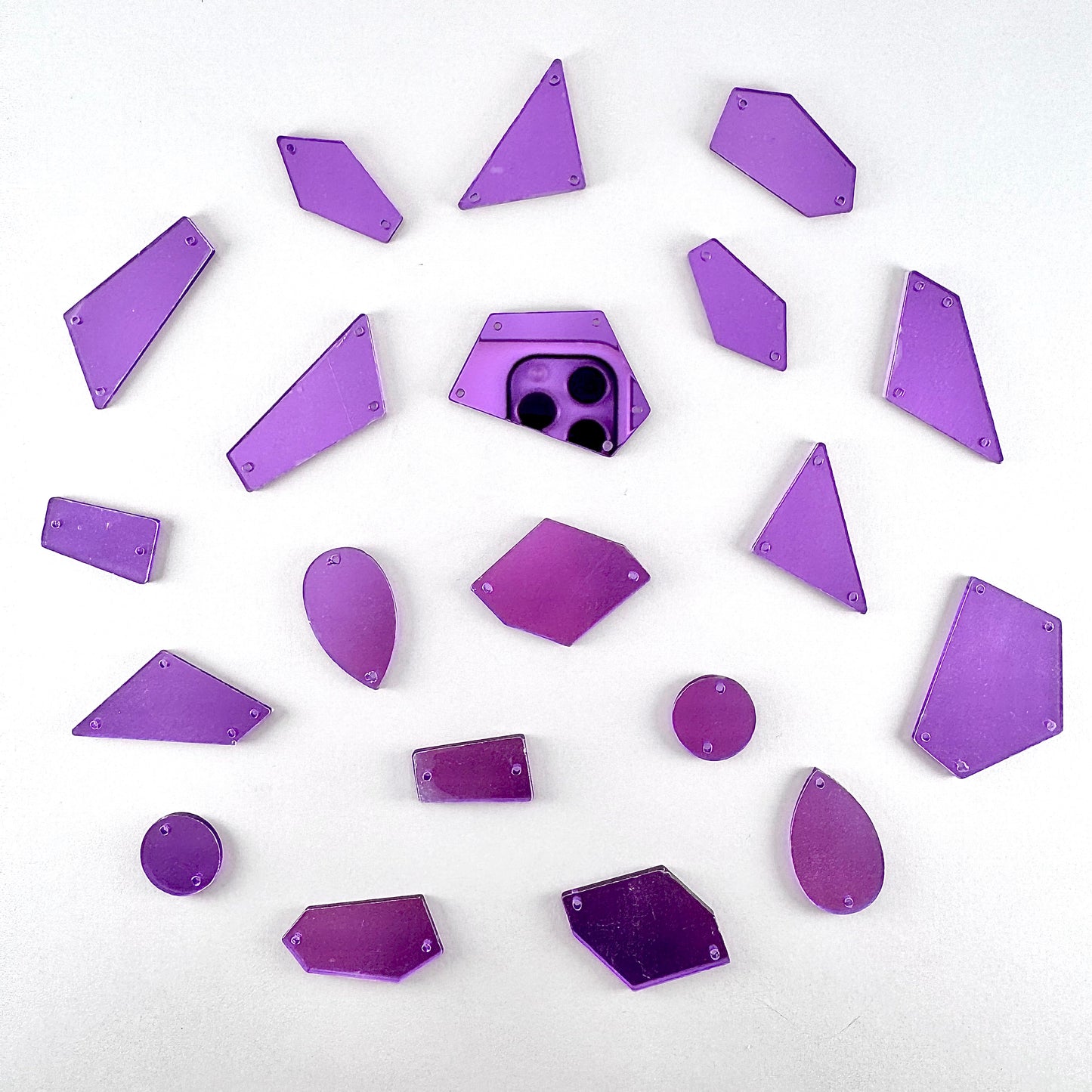 Mirror Shapes - Purple (various shape options)