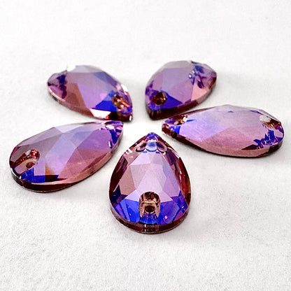 Rose Peach MO Glass Teardrop