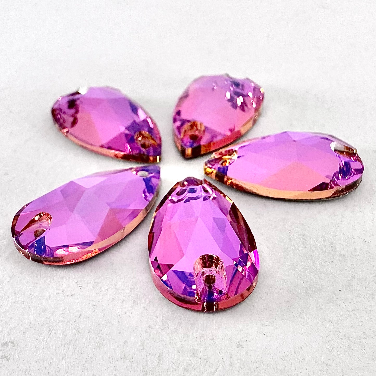 Rose MO Glass Teardrop