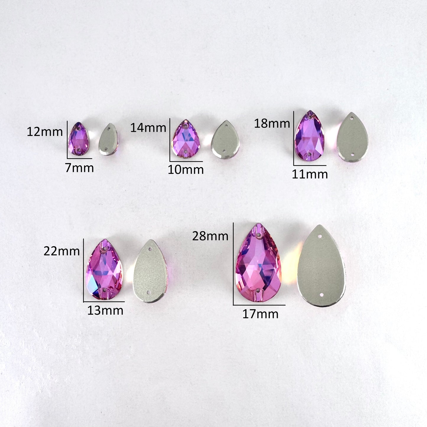 Rose MO Glass Teardrop
