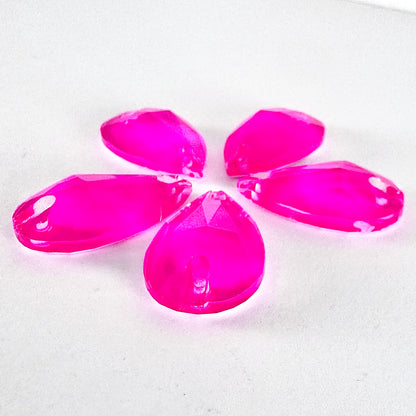 Electric Pink DeLite Glass Teardrop