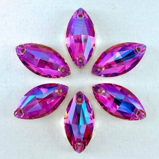 Fuchsia MO Glass Navette