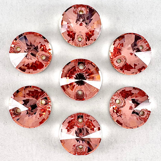 Rose Peach Glass Rivoli
