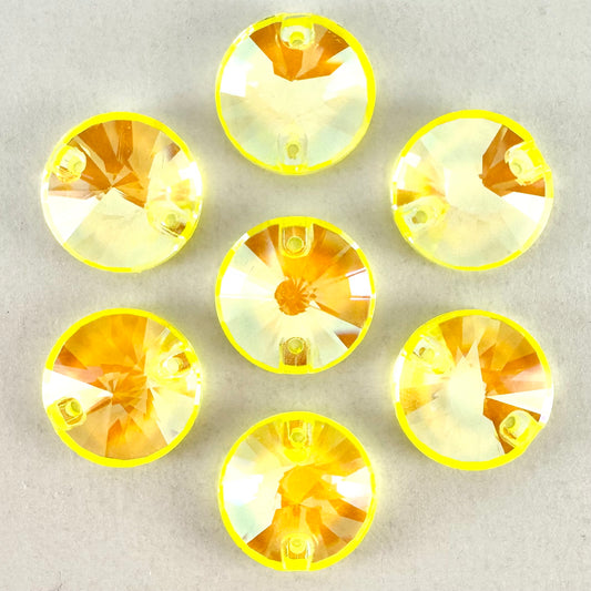 Electric Yellow DeLite Glass Rivoli
