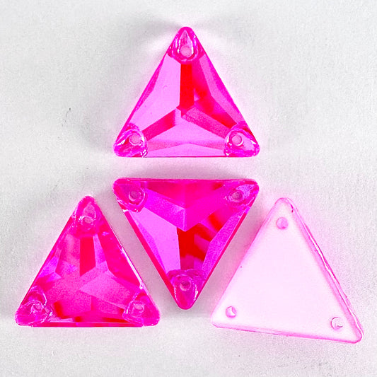 Electric Pink DeLite Glass Triangle