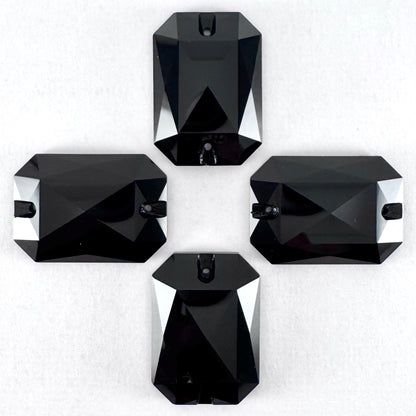 Jet Black Glass Emerald