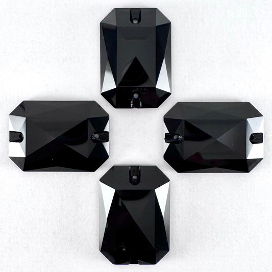 Jet Black Glass Emerald