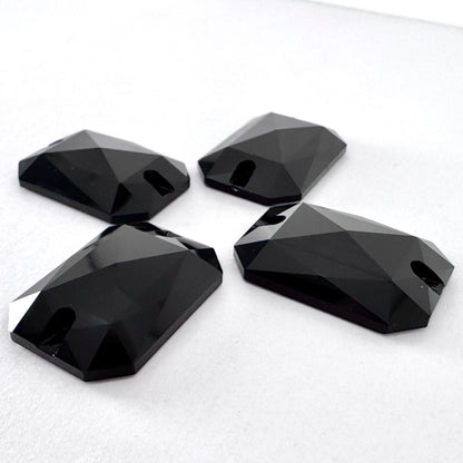 Jet Black Glass Emerald