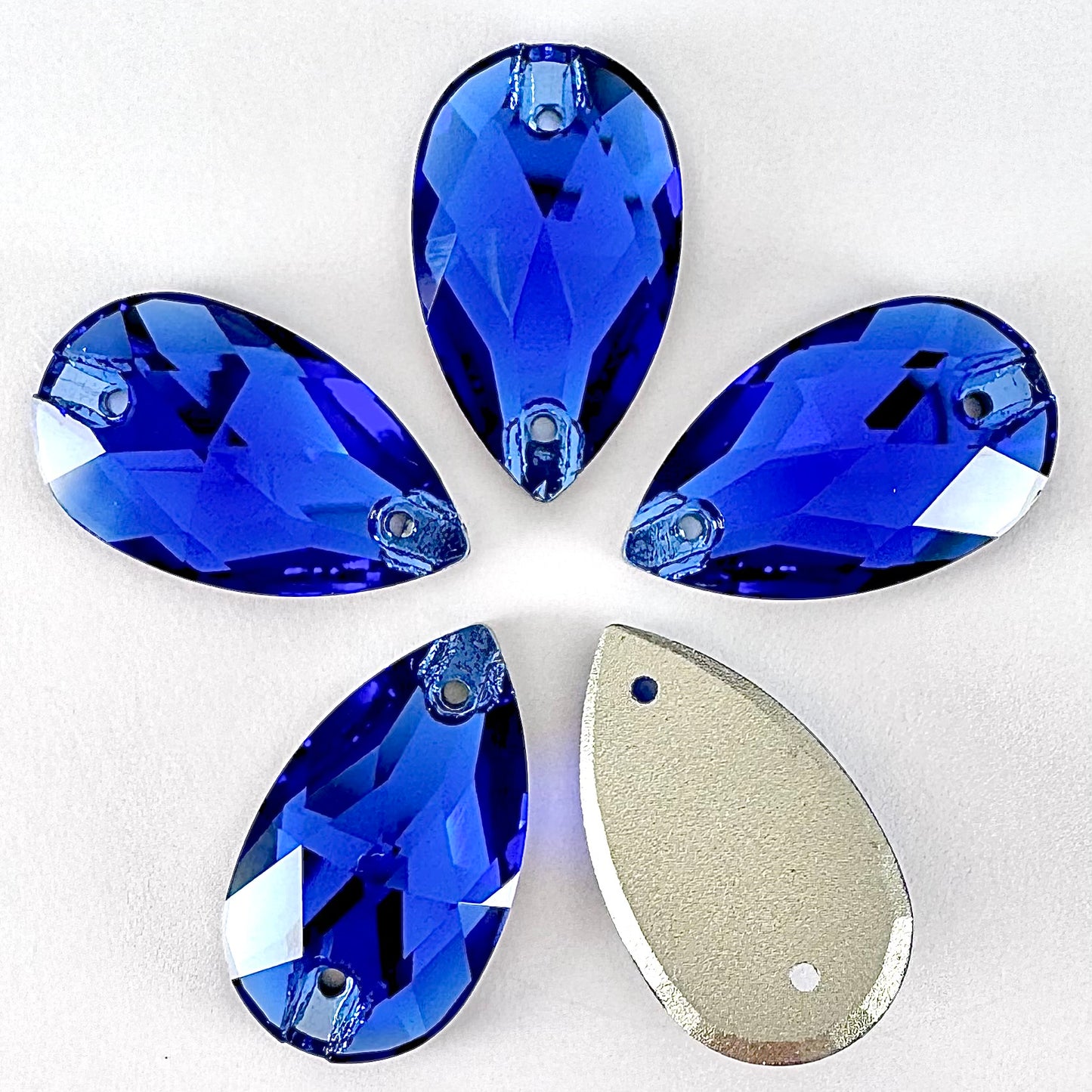 Sapphire Glass Teardrop