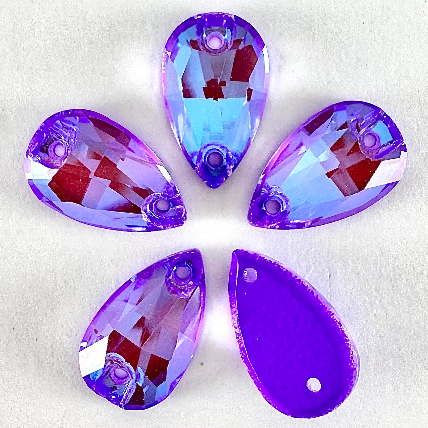 Purple MI Glass Teardrop