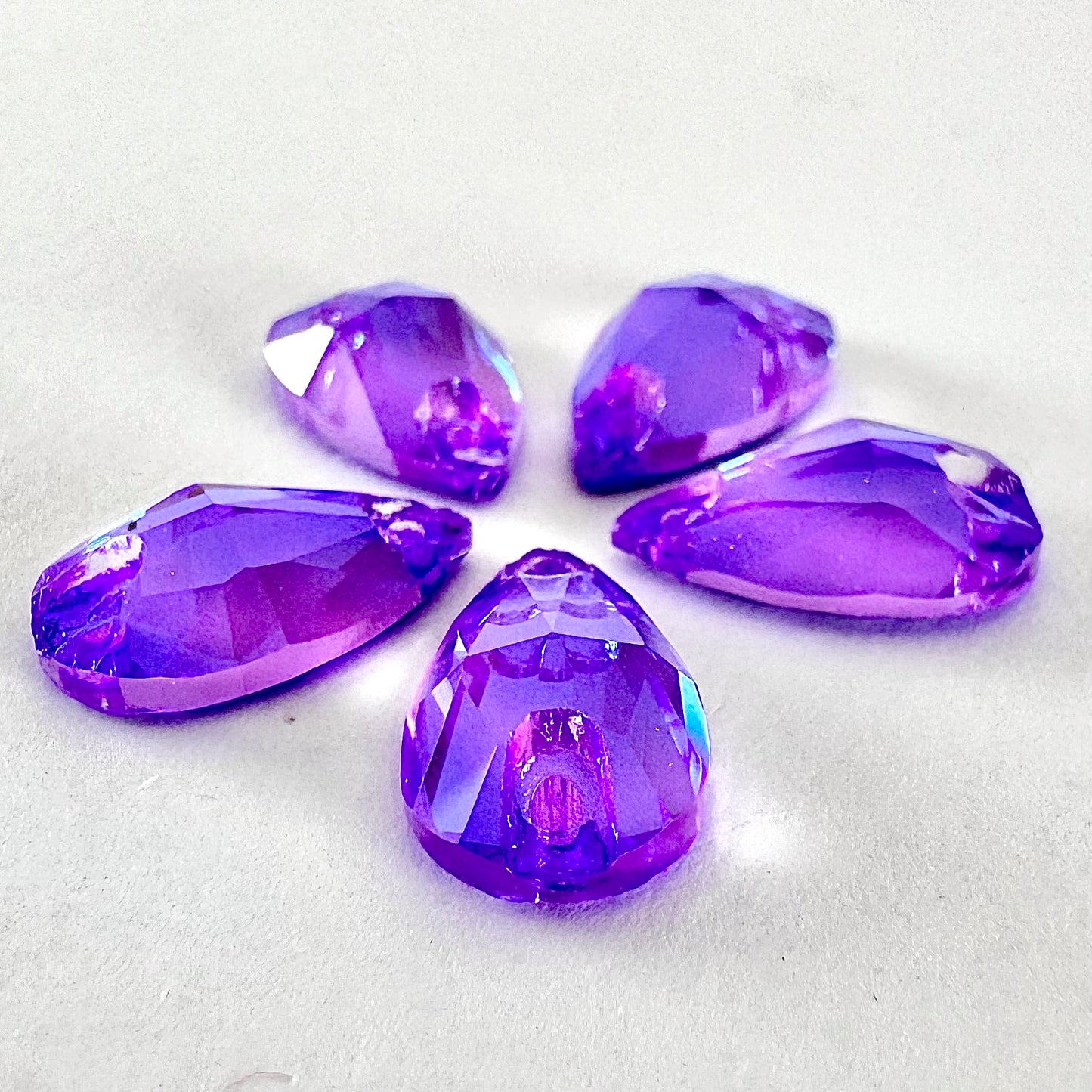 Purple MI Glass Teardrop