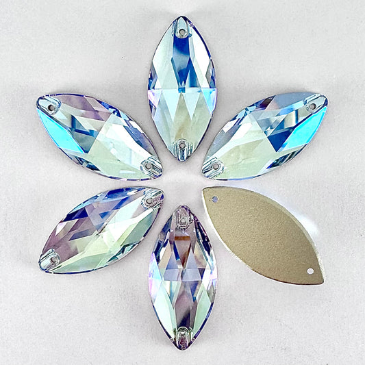 Light Sapphire MO Glass Navette