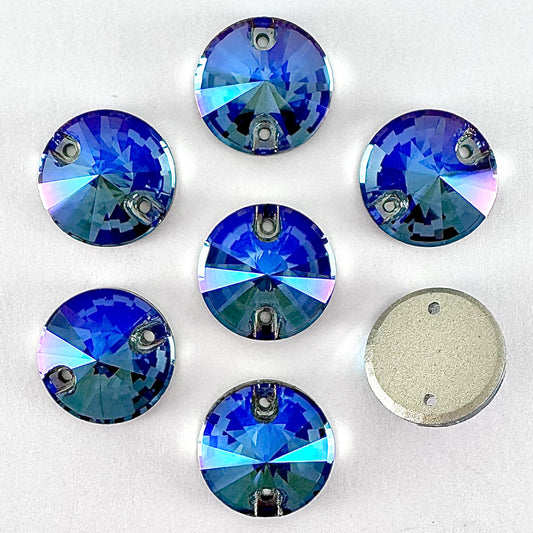 Denim Blue MO Glass Rivoli