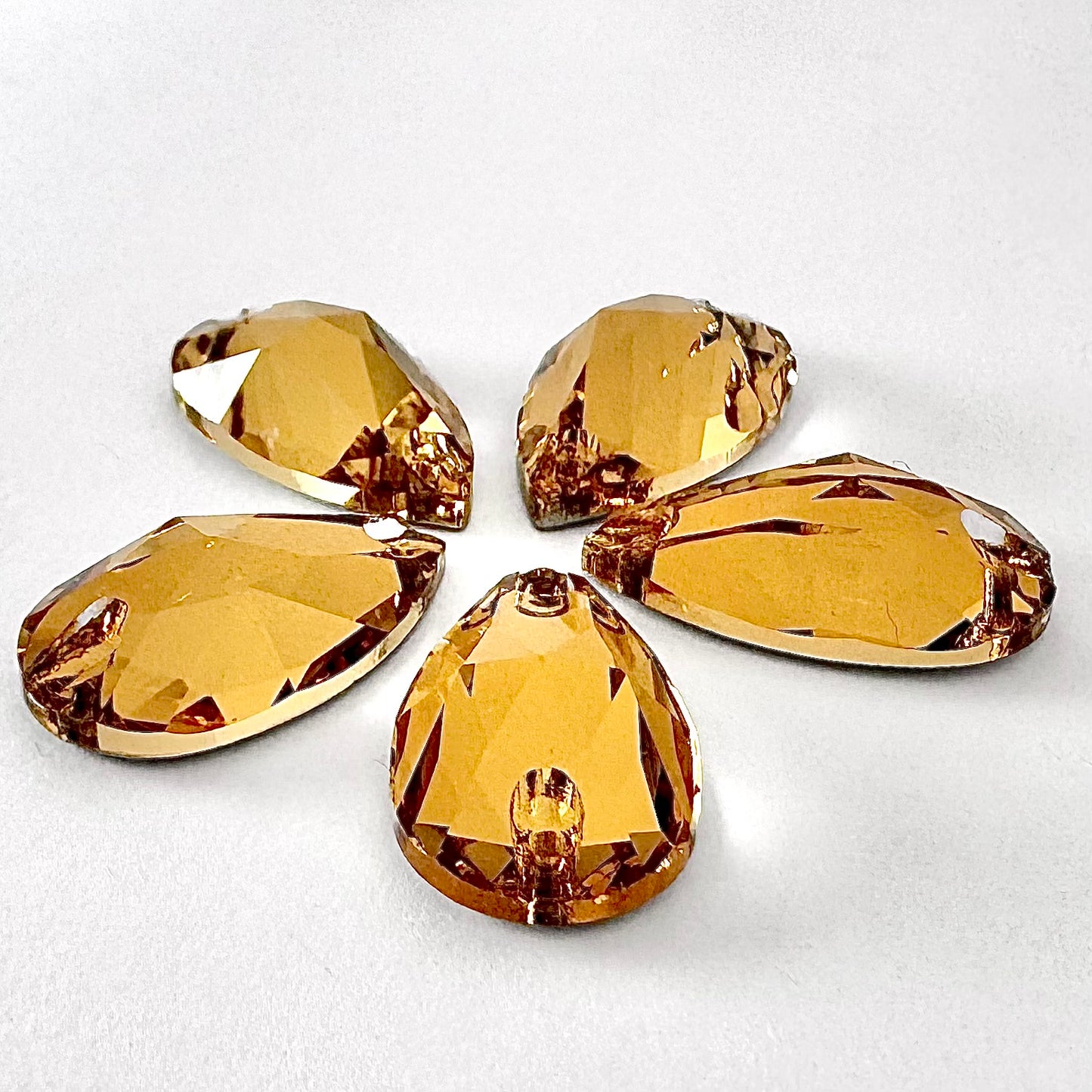 Light Smoked Topaz Glass Teardrop