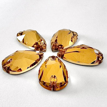 Light Smoked Topaz Glass Teardrop