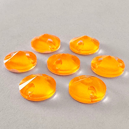 Luminous Neon Orange Glass Rivoli