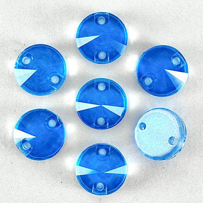 Neon Blue Glass Rivoli