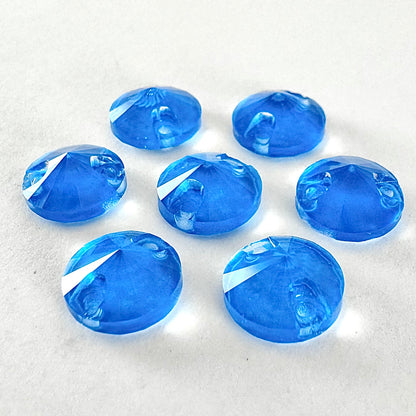 Neon Blue Glass Rivoli