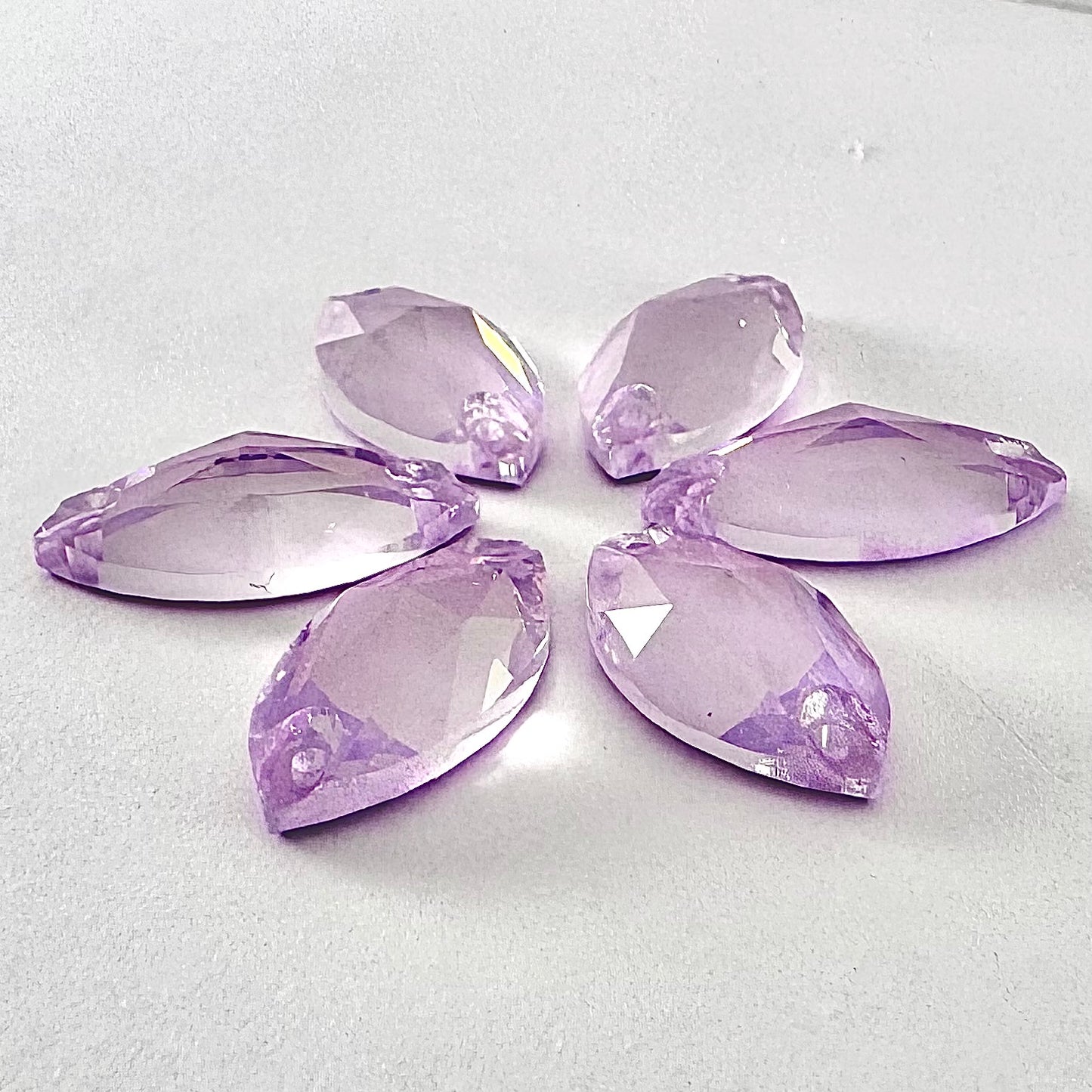 Lavender AM Glass Navette