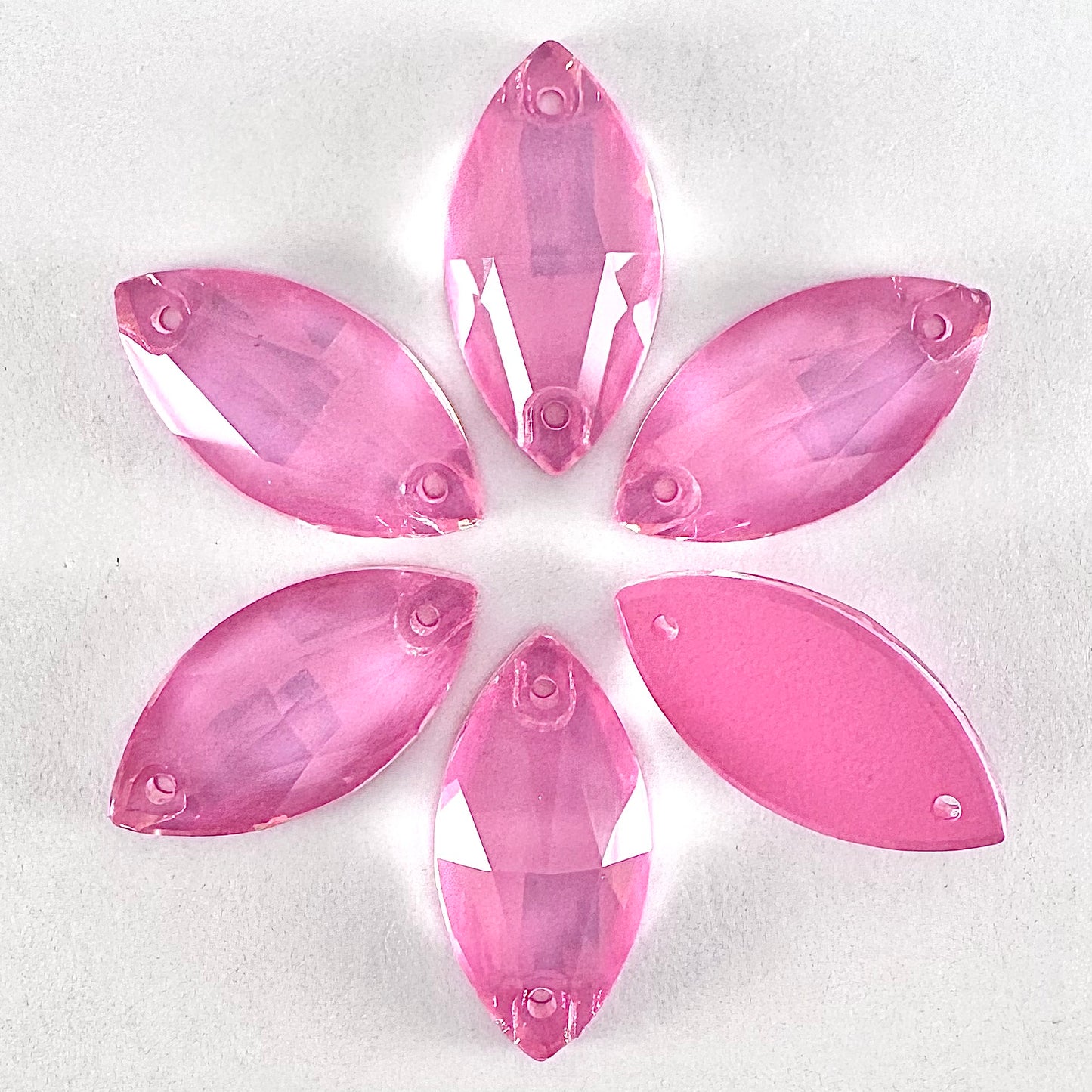 Pink AM Glass Navette
