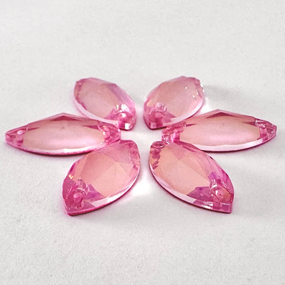 Pink AM Glass Navette