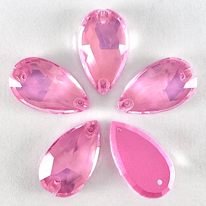 Pink AM Glass Teardrop