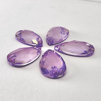 Light Amethyst AM Glass Teardrop
