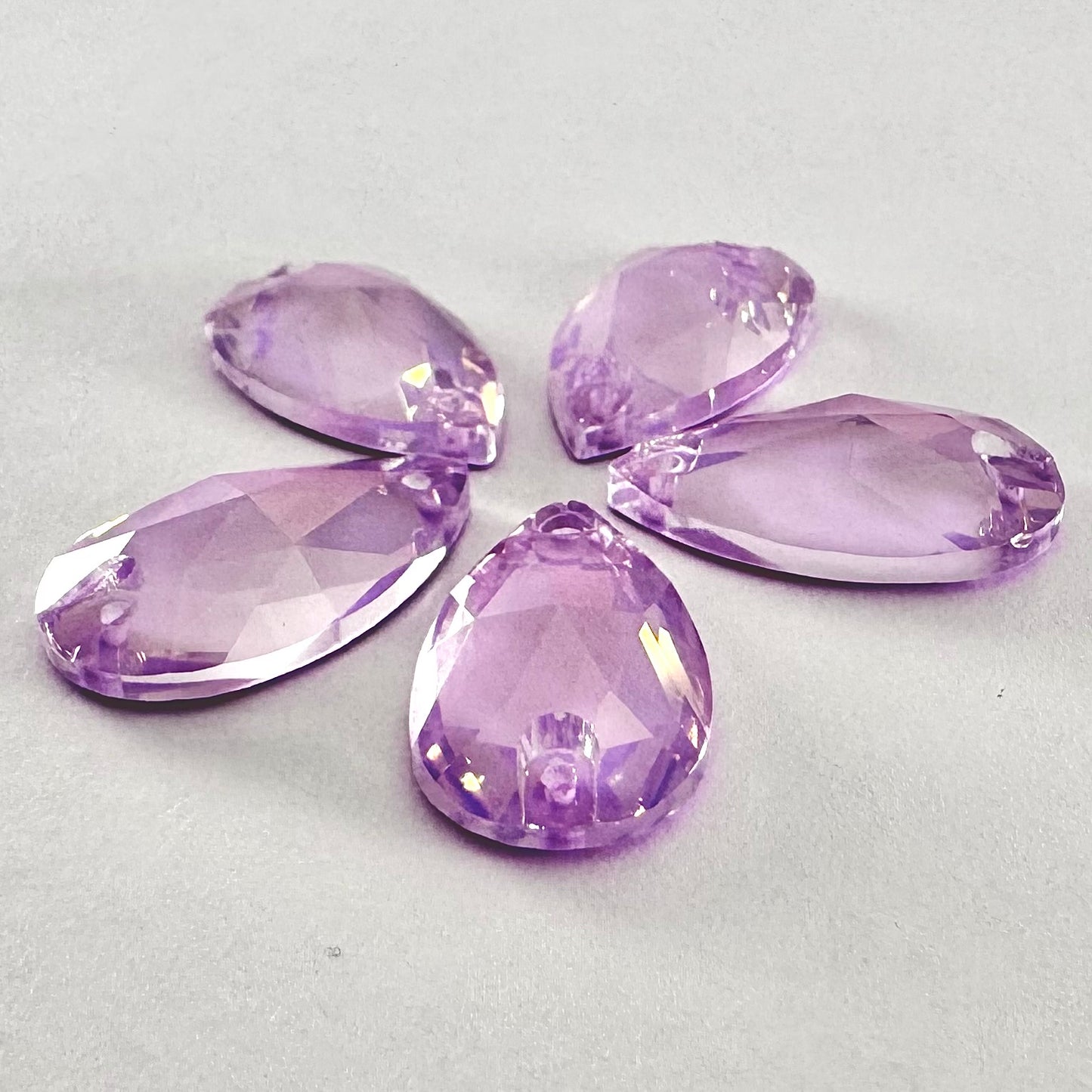Lavender AM Glass Teardrop
