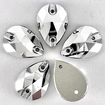 Light Chrome Glass Teardrop