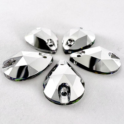 Light Chrome Glass Teardrop