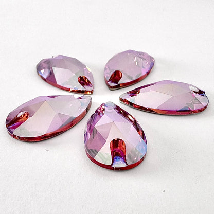 Fuchsia Silk Glass Teardrop