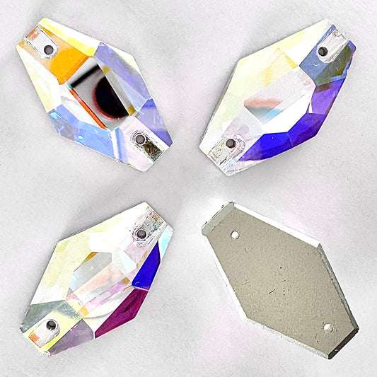 Crystal AB Glass Hexagon