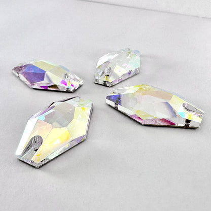 Crystal AB Glass Hexagon