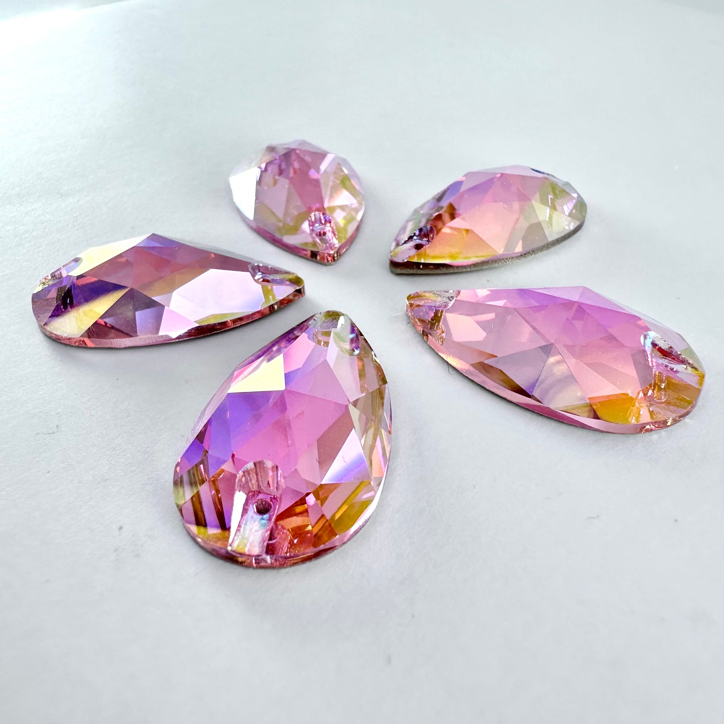 Rose Light Glass Teardrop