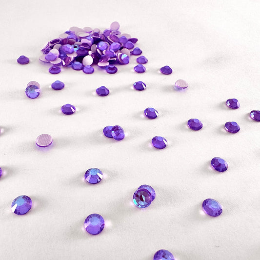 Neon Luminous Dark Purple Rhinestone