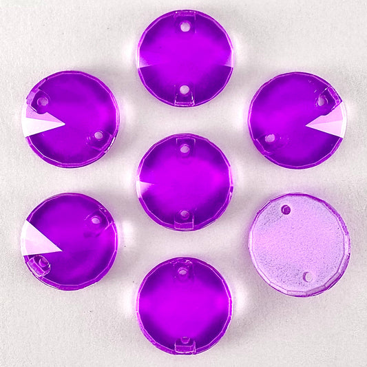 Neon Violet Glass Rivoli
