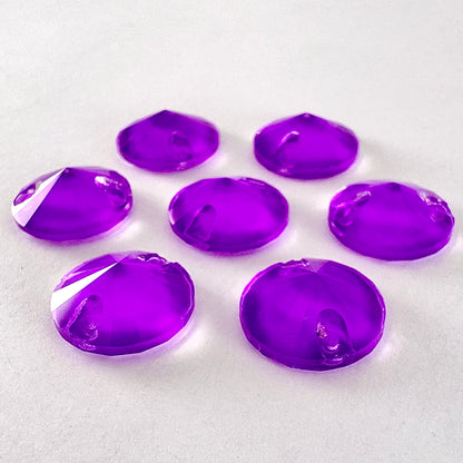 Neon Violet Glass Rivoli