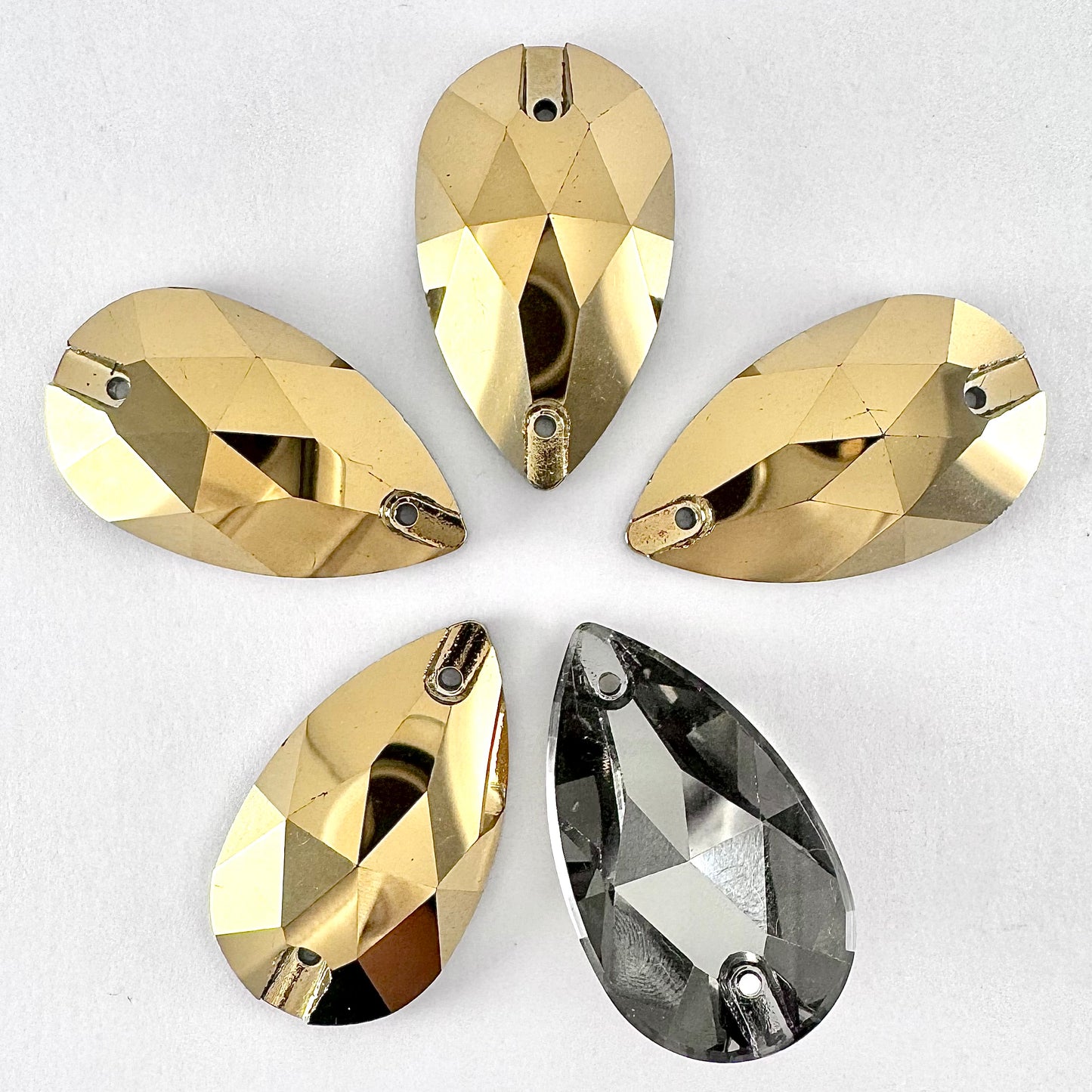 Mine Gold Glass Teardrop