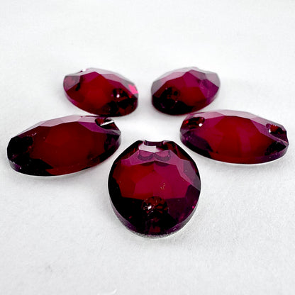 Dark Siam Glass Oval