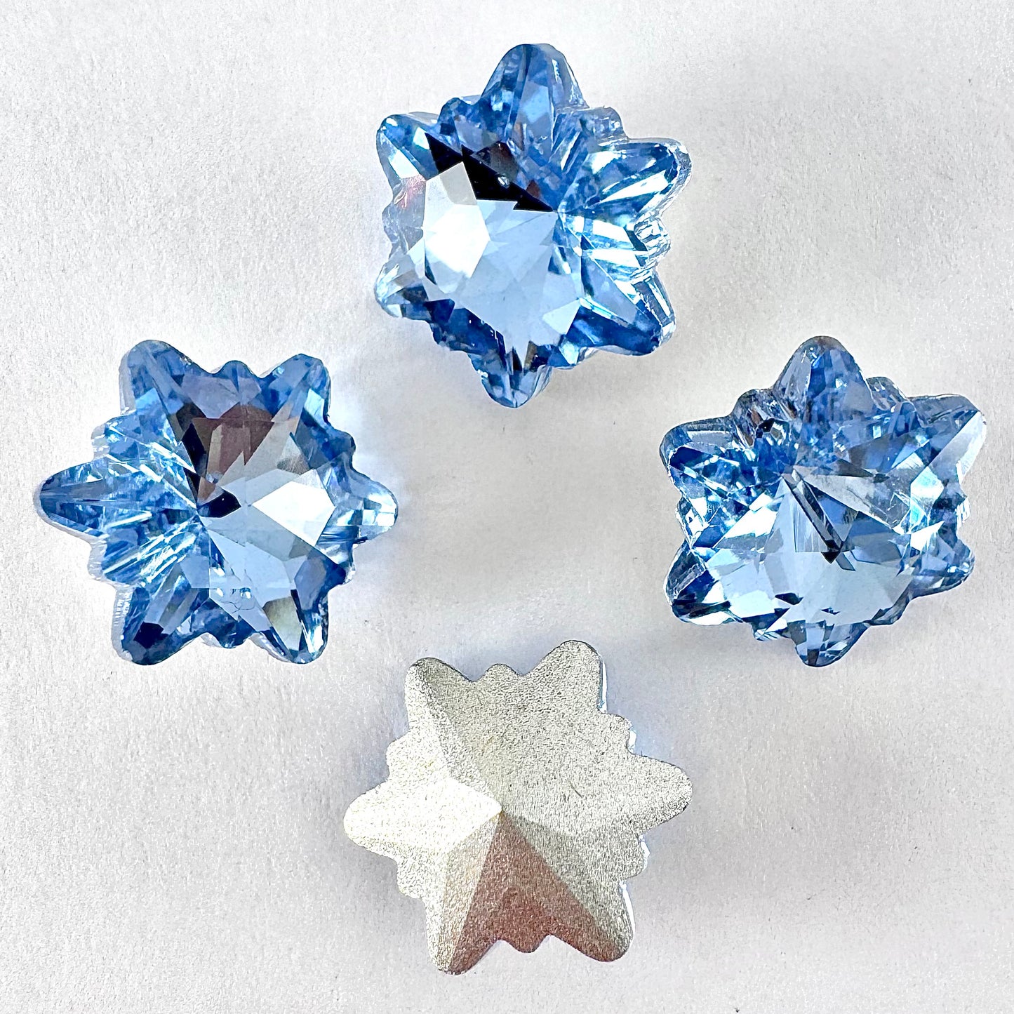 Light Sapphire Glass Snowflake